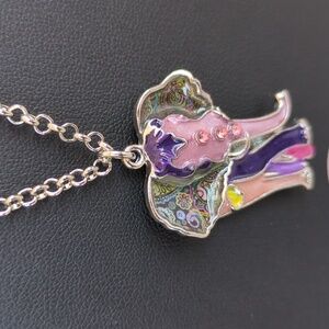 Enamel Alloy Crystal Africa Elephant Necklace Pendant Wild Animal Charms Jewelry